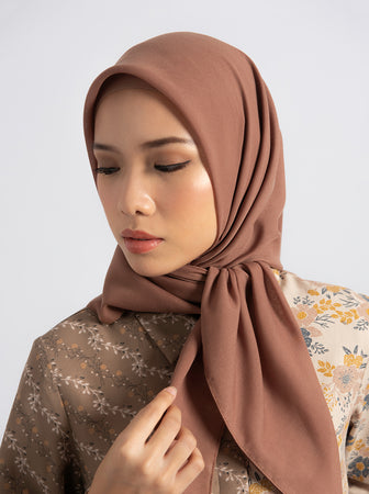 DELUXE VOILE SCARF PLAIN TAN