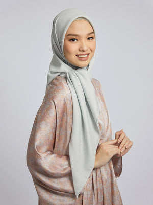 AIRY JACQUARD VOILE SCARF PLAIN CHALK