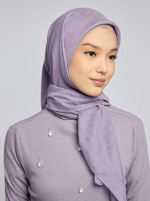 AIRY JACQUARD VOILE SCARF PLAIN ORCHID